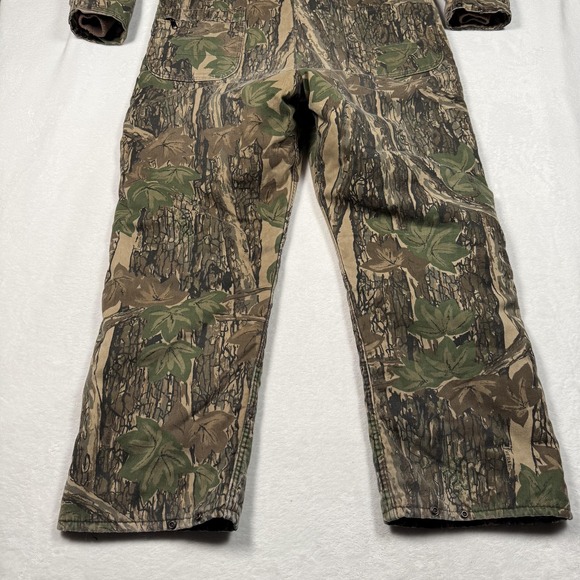 Vintage Gander Mountain Coveralls Mens Large Brown TreBark Camo Hunting 90s - Picture 8 of 15